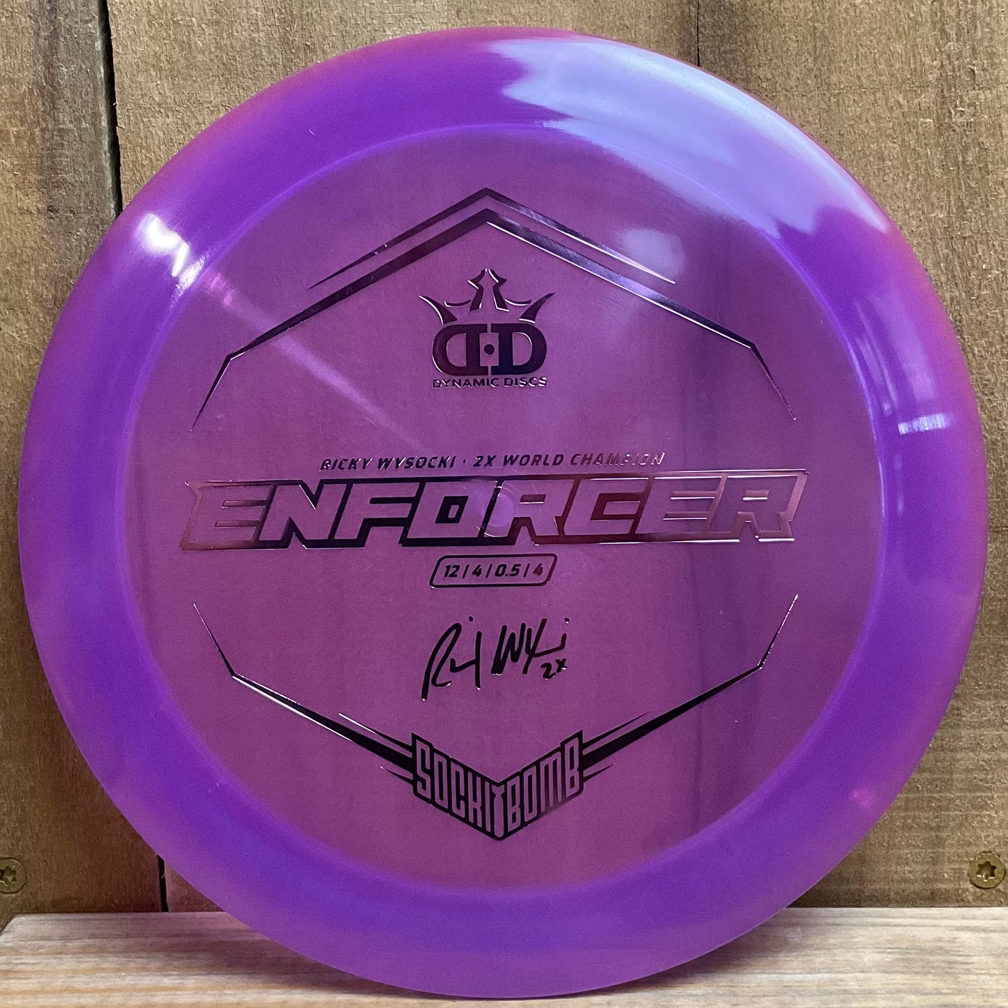 Dynamic Discs Lucid Ice Enforcer - Ricky Wysocki Sockibomb Stamp