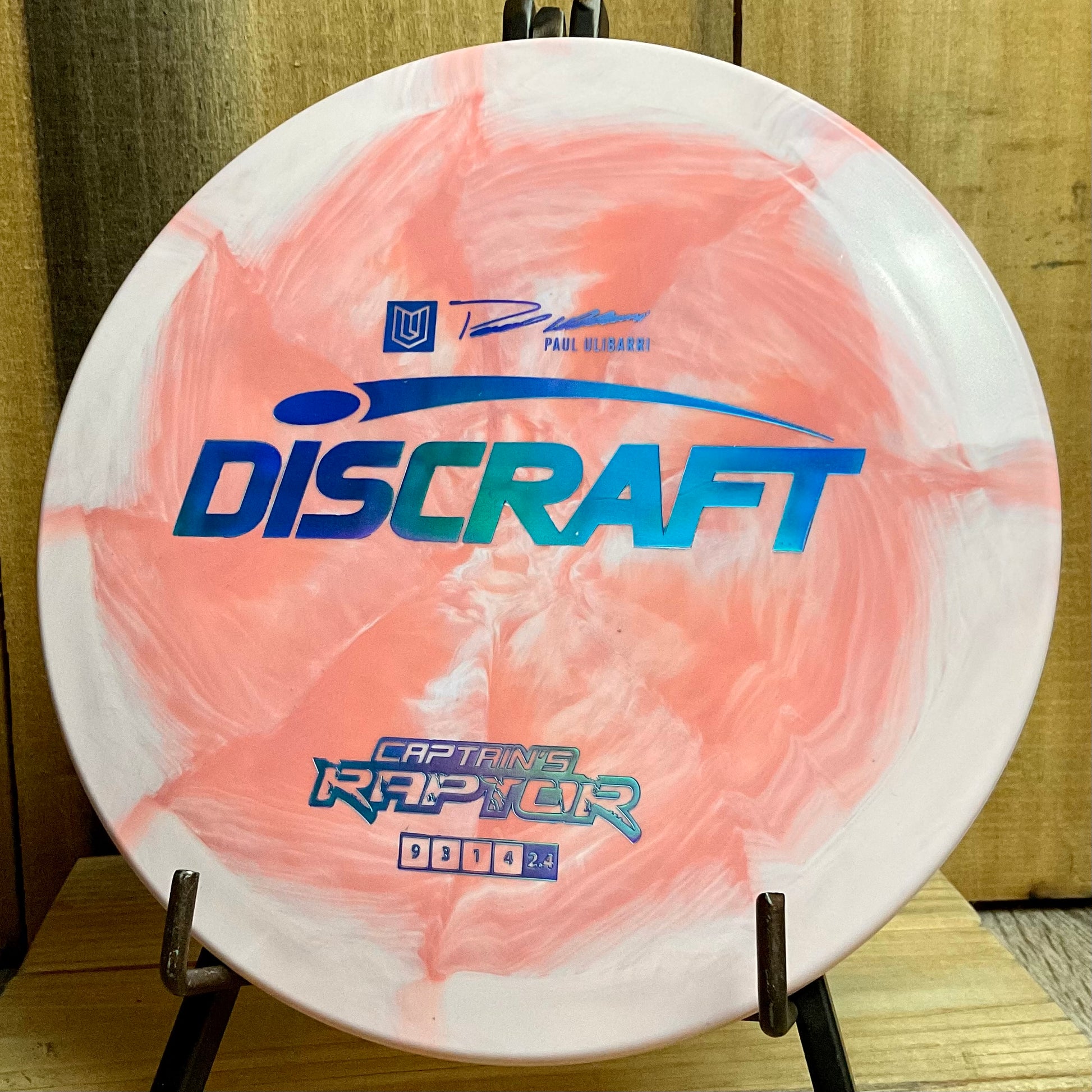 Discraft ESP Captain’s Raptor - 2022 Paul Ulibarri Pomegranate Swirl 173-174g