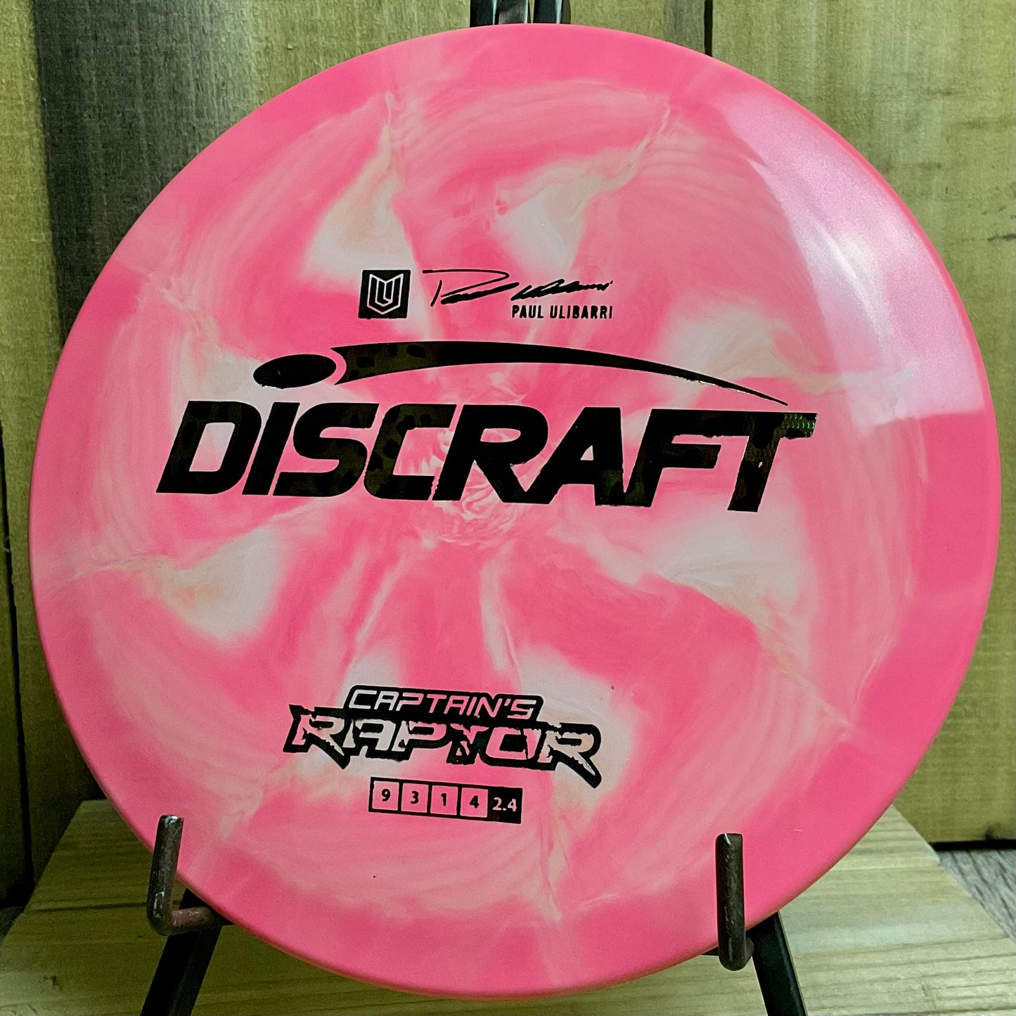 Discraft ESP Captain’s Raptor - 2022 Paul Ulibarri Neon Pink Swirl 170-172g