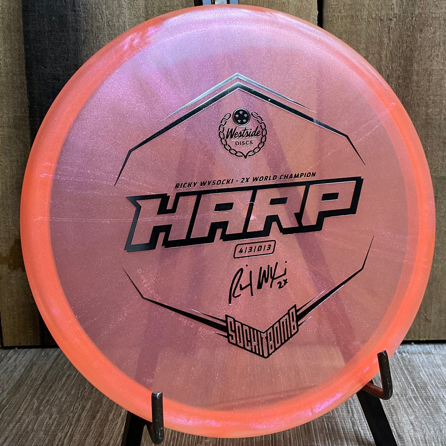 Westside Discs VIP-Ice Glimmer Harp - 2022 Ricky Wysocki Sockibomb Stamp