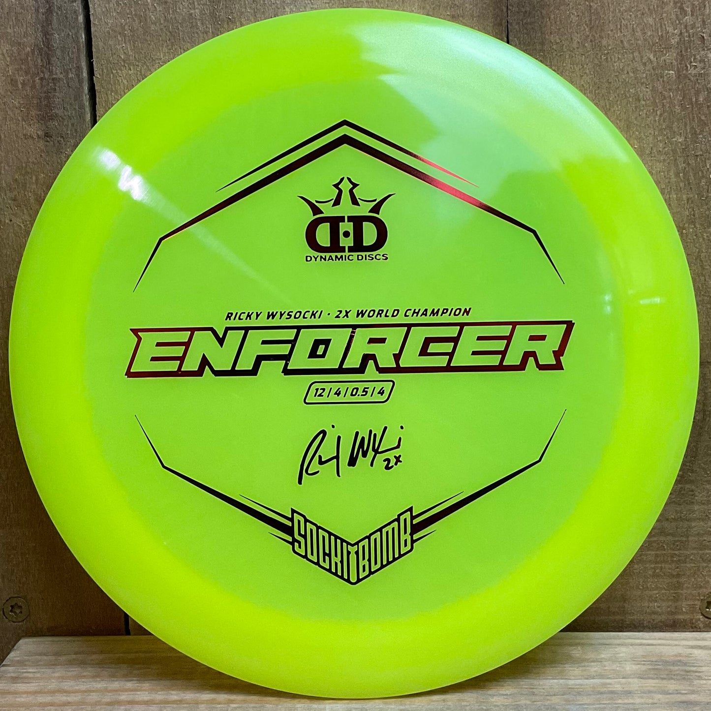 Dynamic Discs Lucid Ice Enforcer - Ricky Wysocki Sockibomb Stamp