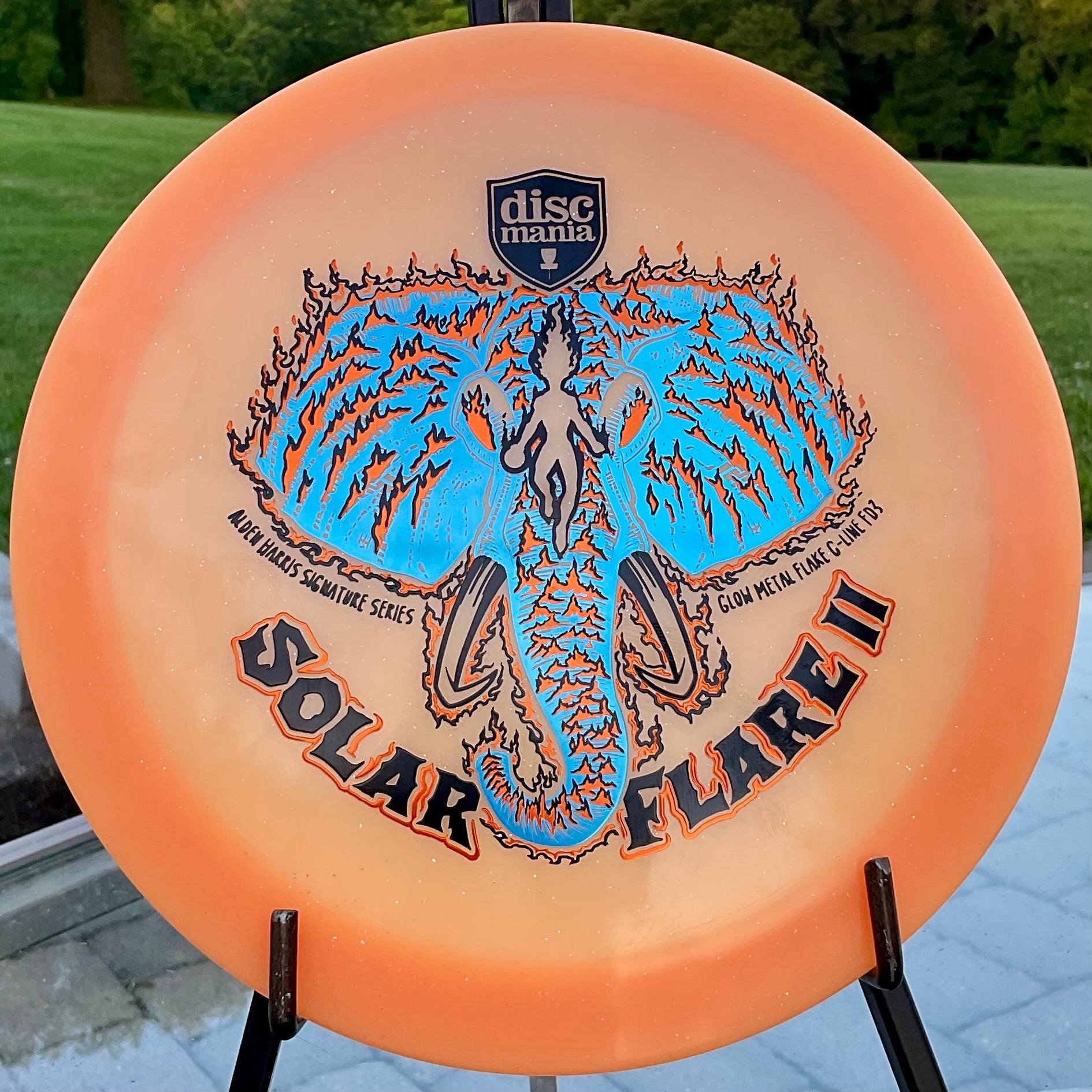 Discmania Solar Flare II - Glow Metal Flake C-Line FD3 - 2025 Alden Harris Signature Series